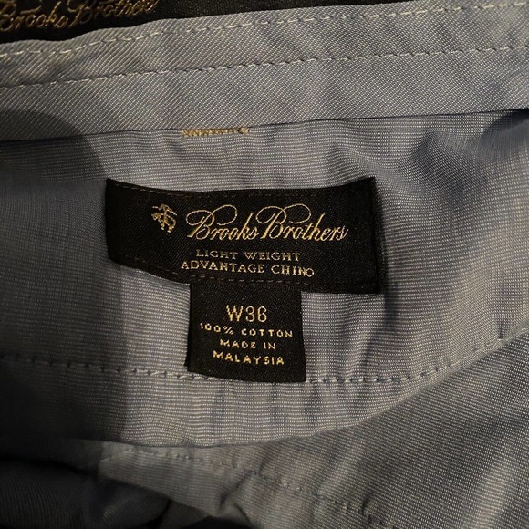 Brooks‎ Brothers Chino Shorts Mens W36 Khaki Light Weight Advantage Inseam 9” - Picture 3 of 3